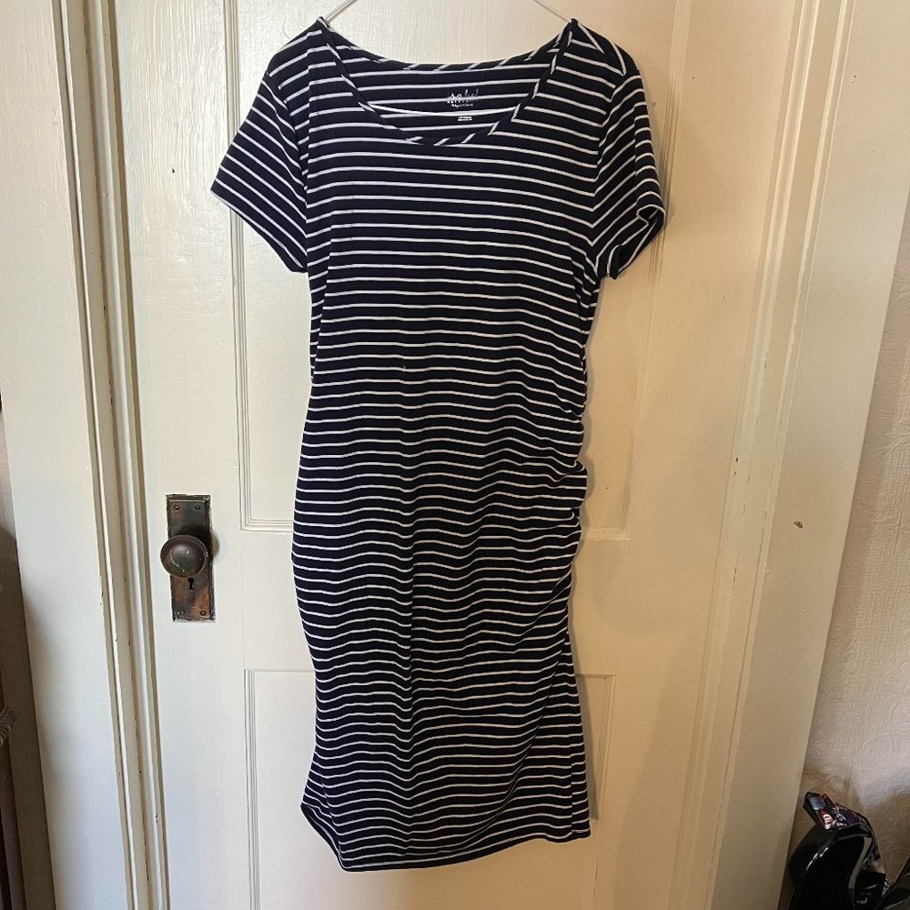 Isabel Maternity Blue and White Dress